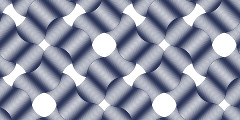 Weaving seamless pattern, traditional wicker lacing handcraft endless abstract background, geometric line weave wallpaper.