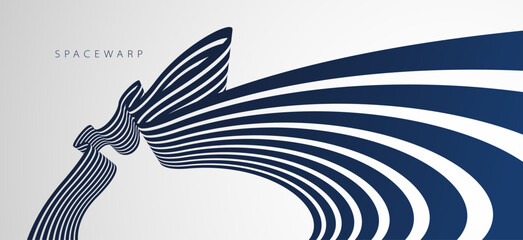 3D lines in perspective vector abstract background, bent ribbon look like stripes wallpaper, curvy road, speed highway sport race theme.