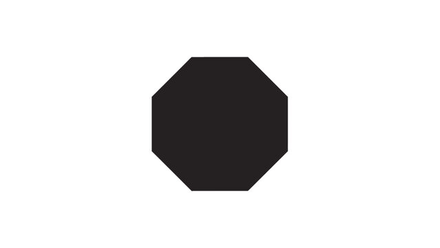 Black octagonal shape