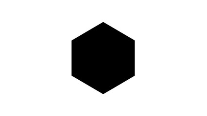 Black hexagon shape