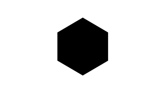 Black hexagon shape