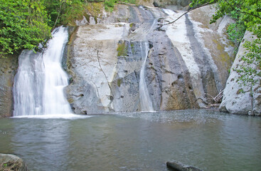 A view from Ormanli Village Waterfall in Erdek Town, Balikesir, Turkey.