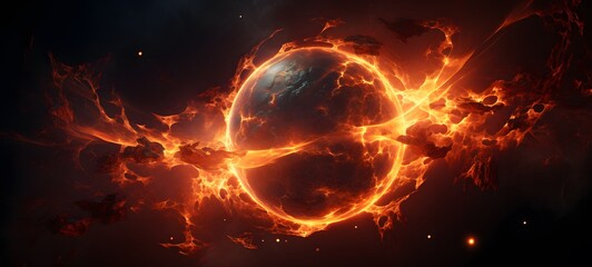 realistic photo of a glossy planetary circulation,generative AI