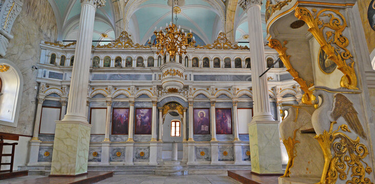 A view from the Historical Taksiyarhis Church in Ayvalik, Balikesir, Turkey