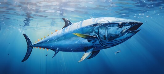 realistic photo of a glossy Tuna ,generative AI