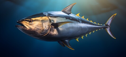 realistic photo of a glossy Tuna ,generative AI