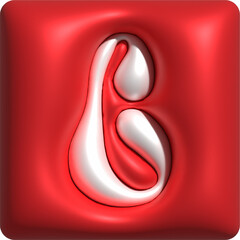 3D Colorful Glossy Alphabet Letter C Icon