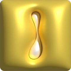 3D Colorful Glossy Alphabet Letter I Icon