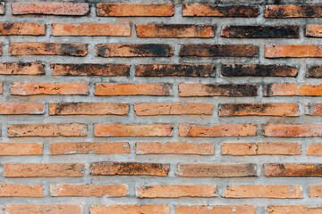 Fototapeta premium Detailed Texture of Vintage Brick Wall with Unique Color Variations
