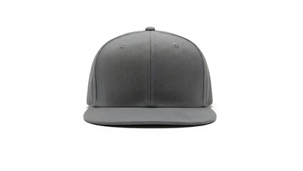 A black baseball cap is centered on a plain white background