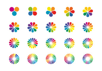 Infographic flower pie chart with segments PNG. Colorful vector diagram for data presentation, project planning, and slides