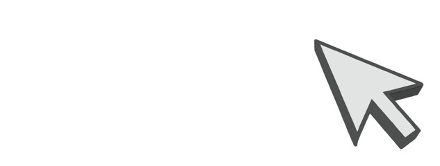 Fototapeta premium Computer mouse cursor pointing forward on a gray background