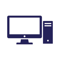 Desktop Computer Icon Illustration