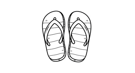 White outline of two flip flop sandals on a black background flip flops footwear