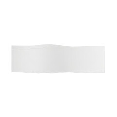 White Paper Torn Edge Strip Isolated on Black Background ripped
