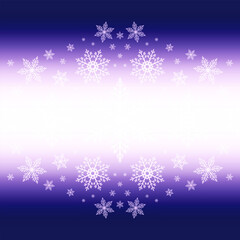 Purple Gradient Background with Glowing White Snowflake Band