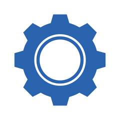 Blue Gear Icon Vector