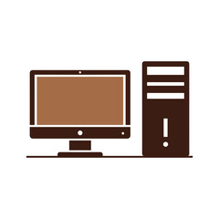 Desktop Computer Icon Illustration