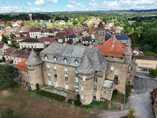 Castle in the village of Lacapelle-Marival in the south of France