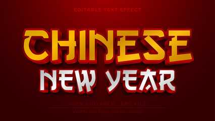 Obraz premium chinese new year text effect