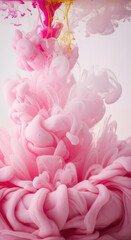 Obraz premium Abstract Pink Ink Cloud Underwater Artistic Swirls of Color in Water Creative Display of Pigment and Fluid Motion Colorful Underwater