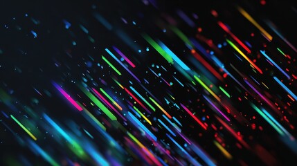 Night shimmer technology abstract side view digital future animation Triadic Color Scheme flat design. 