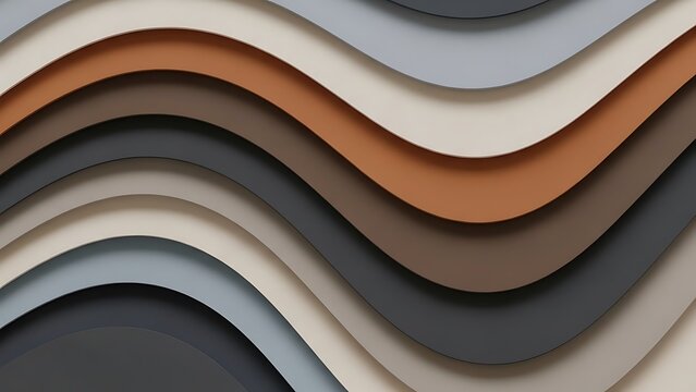 Abstract layered background with smooth, earthy tone color combinations