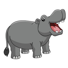 Obraz premium Cute Hippo is Laughing 