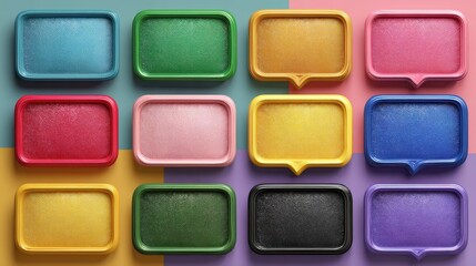 Speech frame, Colorful collection.