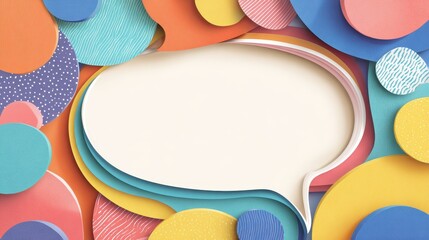 Speech frame, Colorful collection.