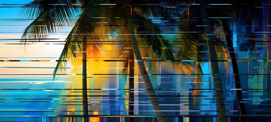 realistic photo of a glossy coconut tree,generative AI