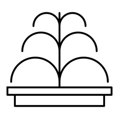 water fountain line icon with editable stroke