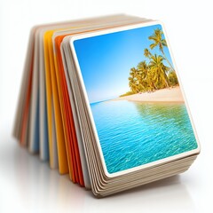 Colorful Photo Stack Tropical Beach Vacation