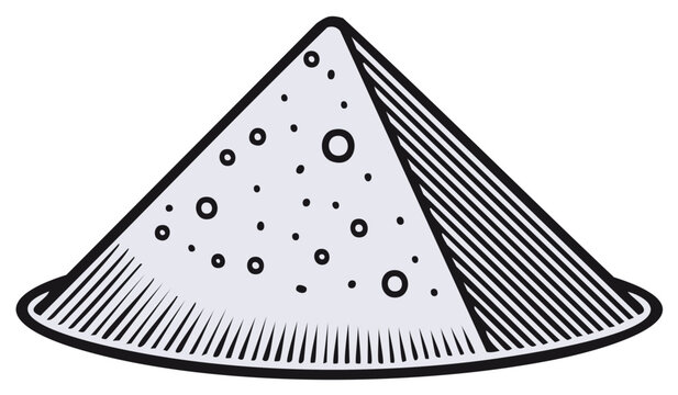 Traditional Asian Conical Straw Hat Line Art Graphic Minimalist Illustration