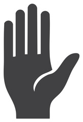 Obraz premium Open Hand Vector Graphic Hand Gesture Greeting Communication Symbol