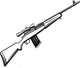 assault rifle vector