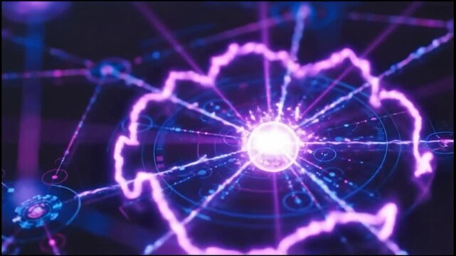 Digital Molecular Network: An intricate digital illustration that visualizes the fundamental structure of digital molecular network.