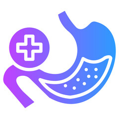 Gastroenterology glyph gradient icon