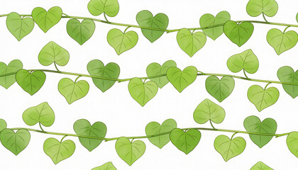 Obraz premium Green Vine Leaves Growth - Botanical Fresh Organic Foliage, Nature Scene - Natural Plant Life
