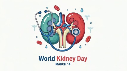 World kidney day illustration