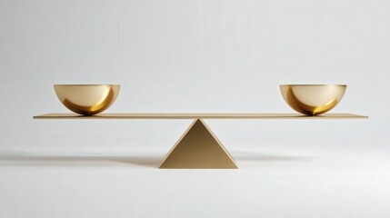 abstract balance concept geometric scales isolated on white background