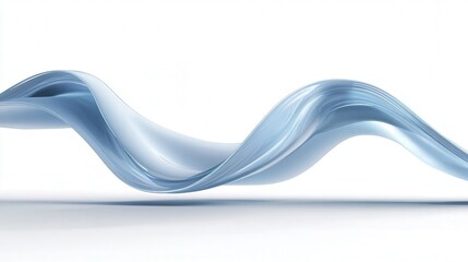 abstract calm energy wave concept isolated on white background