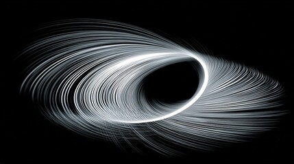 abstract circular motion lines symbolizing speed isolated on white background