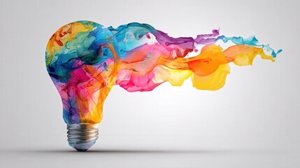 abstract creativity and innovation flow concept isolated on white background