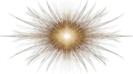 abstract creativity icon shaped like light burst isolated on white background