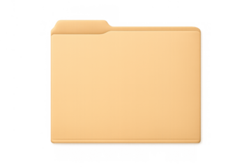 Manila folder simulating a document storage icon. Illustrating concepts of archiving, business data, and secure information