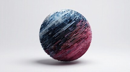 abstract data visualization sphere representing big data isolated on white background