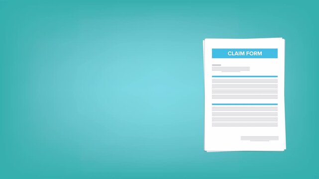 Application claim form, vector graphic illustration image, tax, mortgage, loan, document, paper, list illustration, bank statement agreement, survey questionnaire 