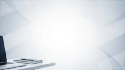 Modern workspace with laptop and notebook for business