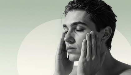 Portrait in Monochrome Symbolising Mental Health,Contemplation,Mindfulness